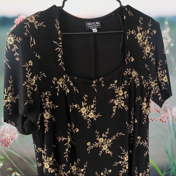 90s gold and black dress - Picture 3 of 4